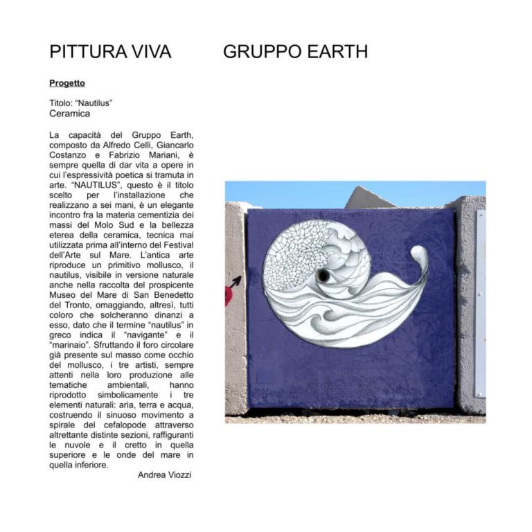 Celli, Costanzo, Mariani del Gruppo Earth: “Nautilus” verso il Festival dell’Arte sul Mare 2023