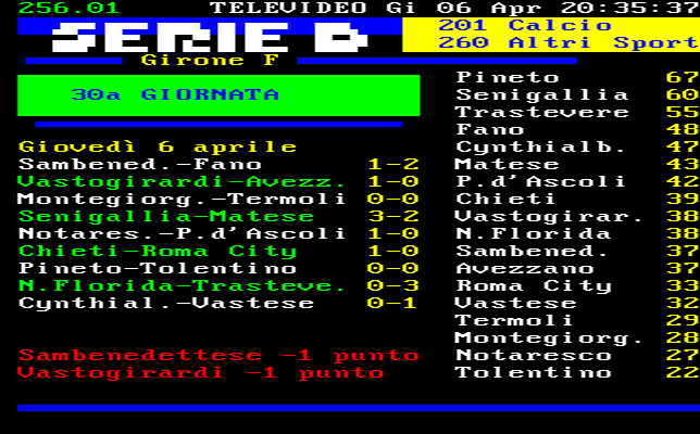 Samb – Fano 1 – 2