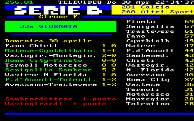 Senigallia – Samb 5 – 2 ( 0 – 1)