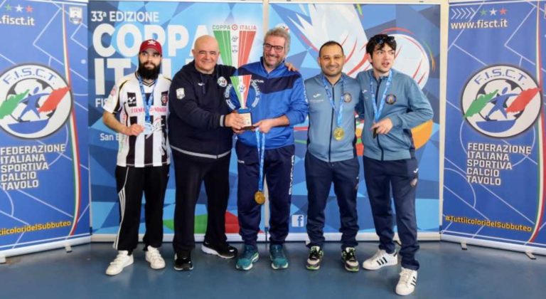 Alle Fiamme Azzurre Roma la Coppa Italia di Calcio da Tavolo. Individuale a Matteo Ciccarelli