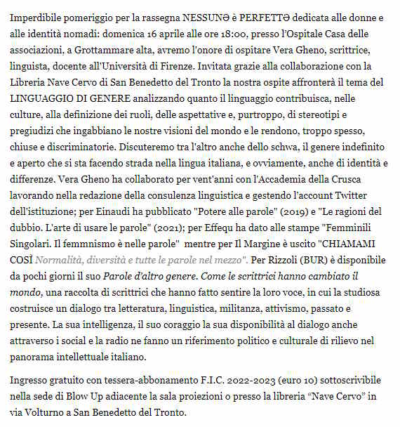 Parole d’altro genere all’Ospitale