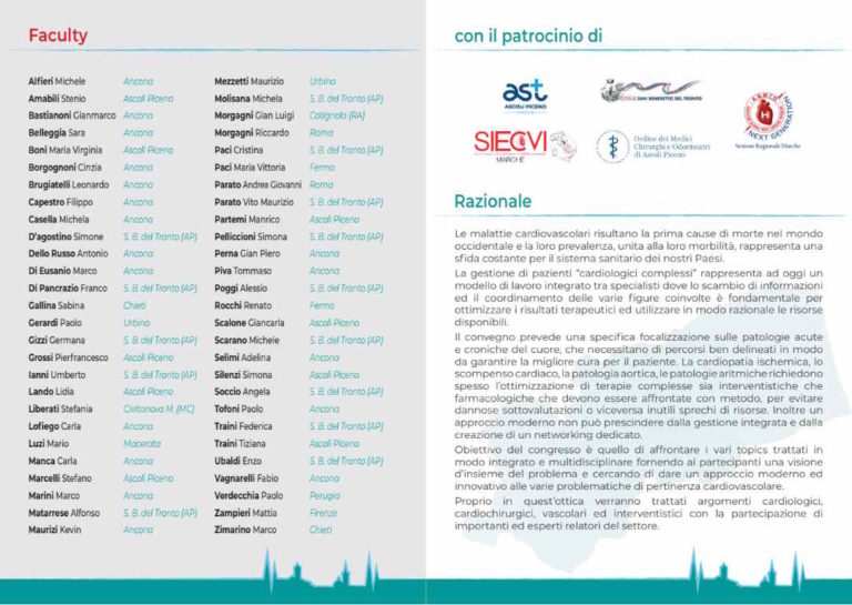 Piceno & Cuore: un approccio moderno ai problemi cardiovascolari