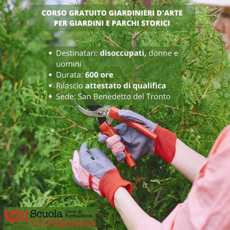 Corso gratuito per Giardiniere d’arte, scadenza iscrizioni