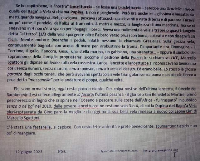 Lancia, lancetta e lancettuccia