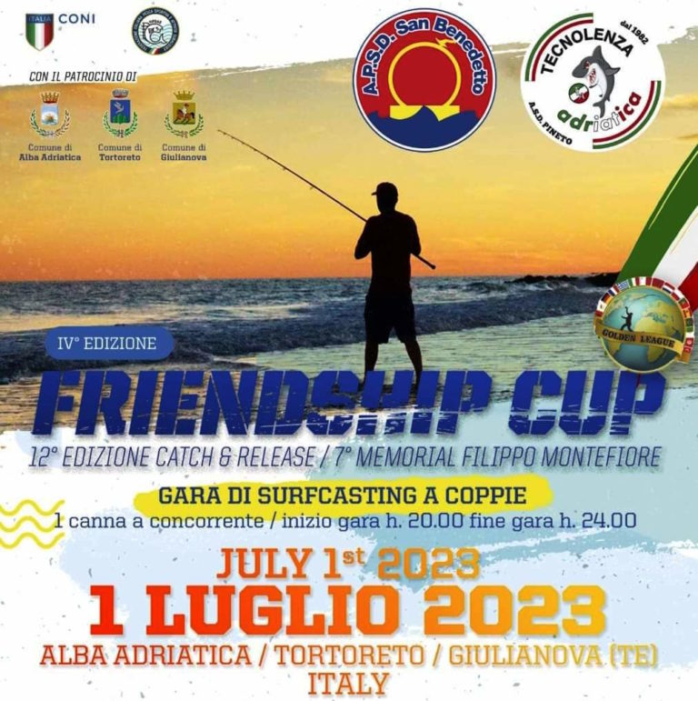 Friendship Cup – XII Catch and Release – VII Memorial Filippo Montefiore”, gara di surfcasting a coppie sulle spiagge di Alba Adriatica, Tortoreto e Giulianova