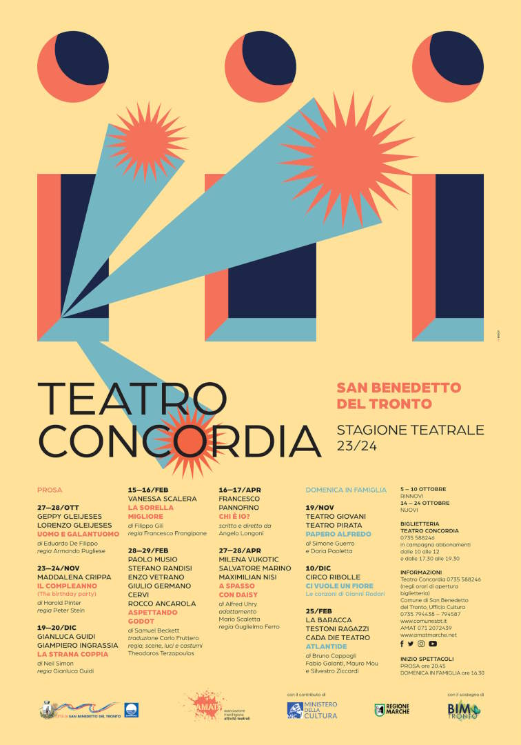 SAN BENEDETTO, “UOMO E GALANTUOMO” CON GEPPY GLEJESES APRE IL SIPARIO DEL CONCORDIA