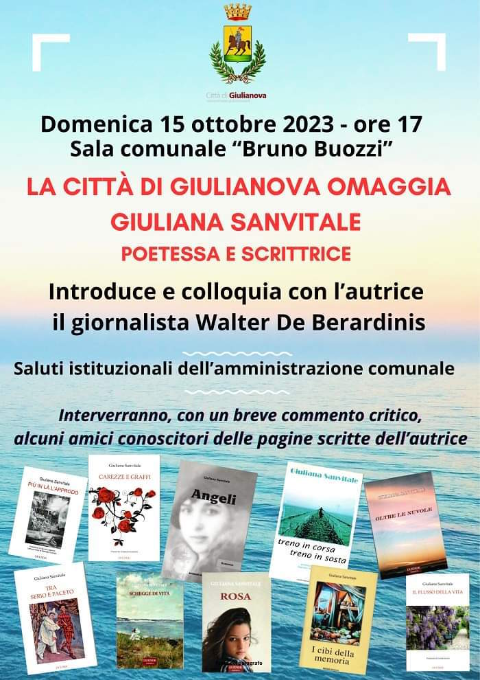 La Città di Giulianova omaggia la poetessa e scrittrice giuliese Giuliana Sanvitale