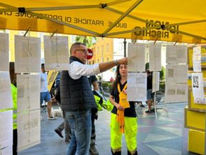 Io non Rischio, il Presidente Loggi in visita al gazebo di Piazza Roma