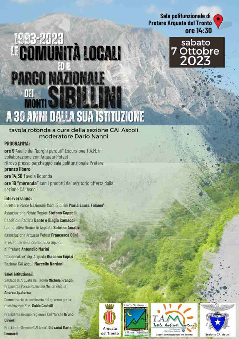 1993 – 2023: Le comunità locali e il Parco Nazionale dei Monti Sibillini a 30 anni dalla sua istituzione