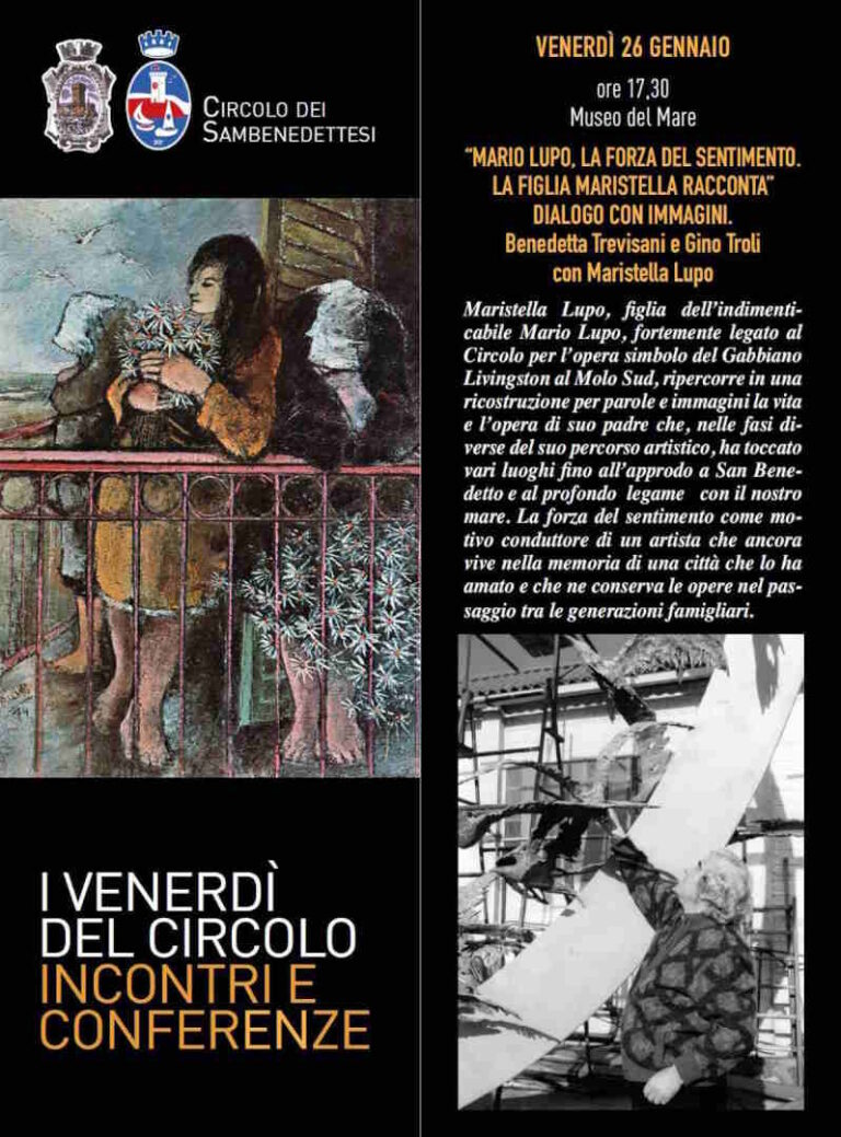 ‘Mario Lupo, la forza del sentimento’. La figlia Maristella racconta @ ‘I Venerdì del Circolo’