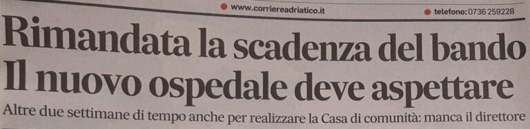 A proposito del nuovo Ospedale: spunti, appunti e contrappunti del dr. Baiocchi