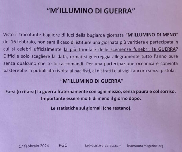 M’illumino di Guerra