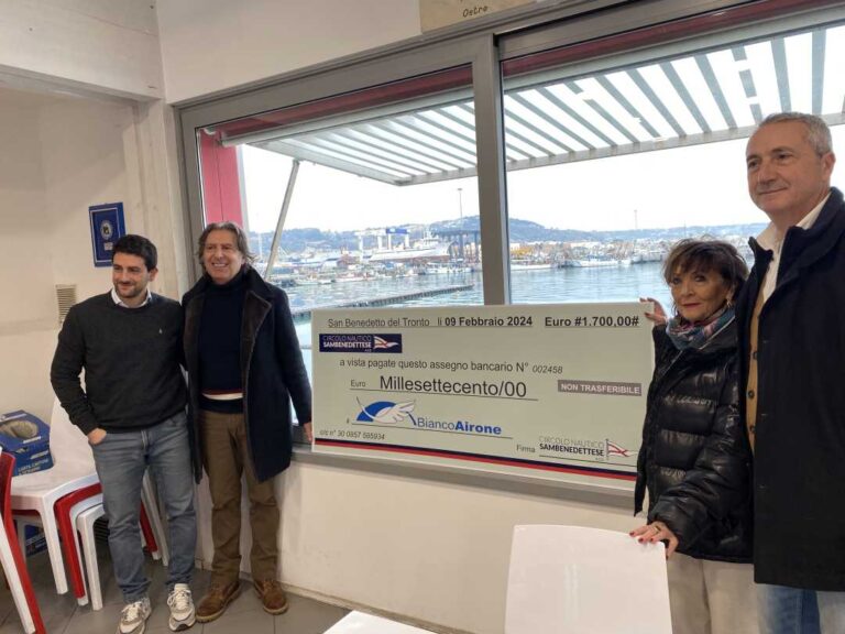 Donazione del Circolo Nautico Sambenedettese all’Associazione Bianco Airone