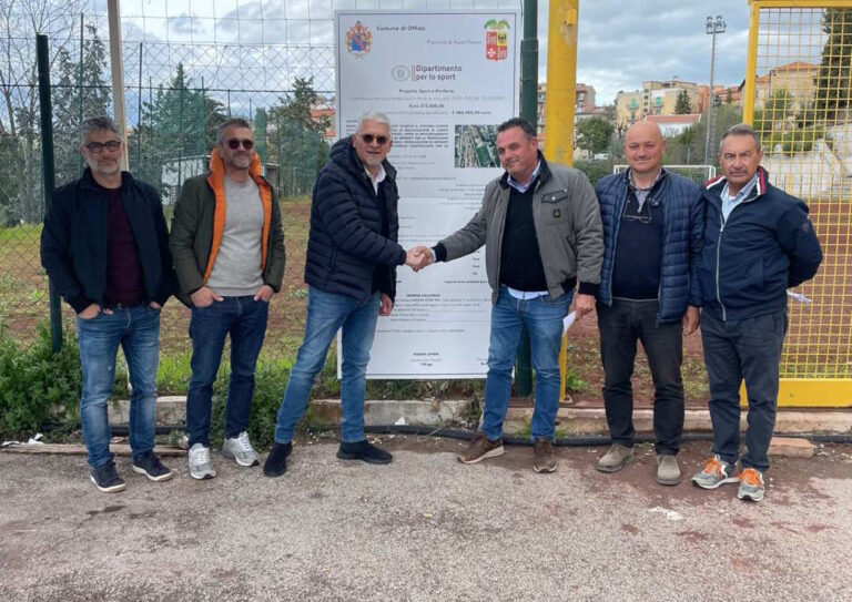 Offida, al via i lavori agli impianti sportivi “Alessio Piccioni”