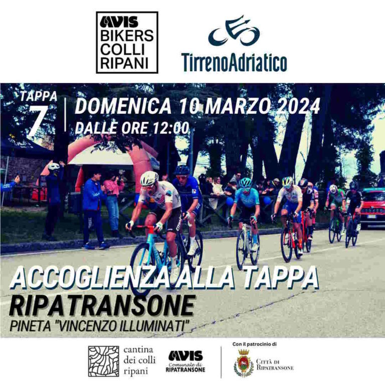 Avis Bikers dei Colli Ripani accolgono la Tirreno-Adriatico