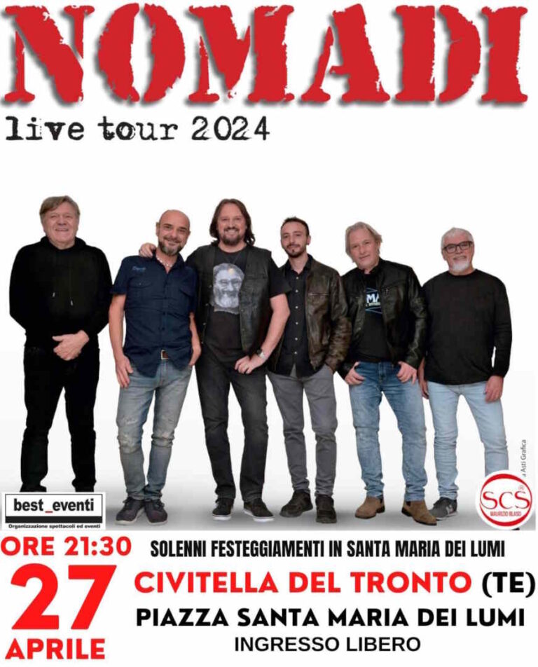 I Nomadi a Civitella per la festa di Santa Maria dei Lumi