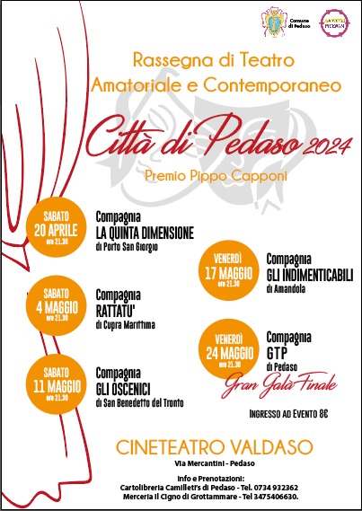 Al Via il premio Pippo Capponi: a Pedaso in scena la qualità del movimento teatrale piceno