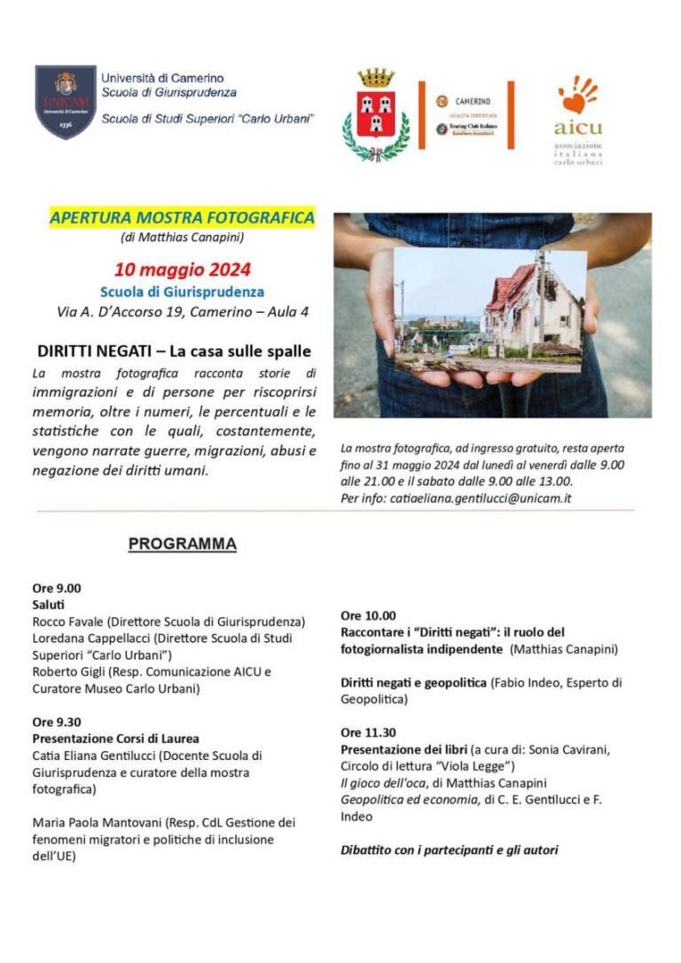 Matthias Canapini, “Diritti Negati. La casa sulle spalle”