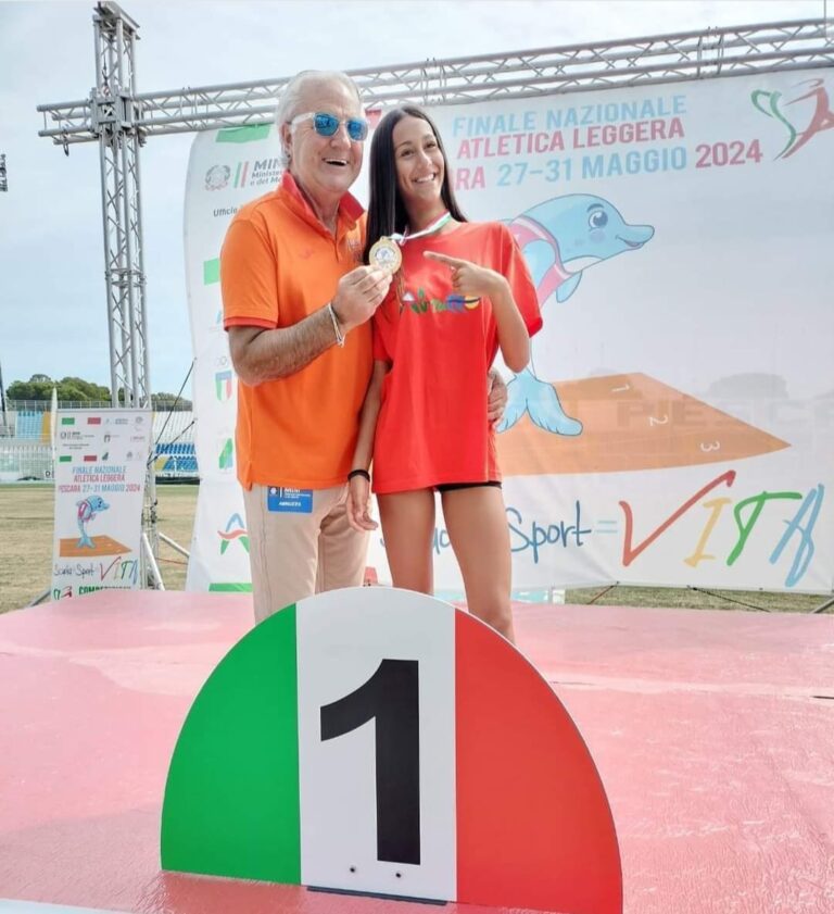 Giulia Grossi, 14 anni, da mercoledì Campionessa nazionale di Salto in alto