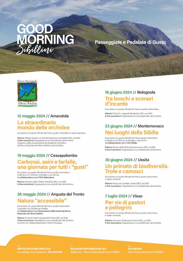 Good Morning Sibillini: Passeggiate e pedalate di Gusto, presentato il progetto presso la sede del Parco