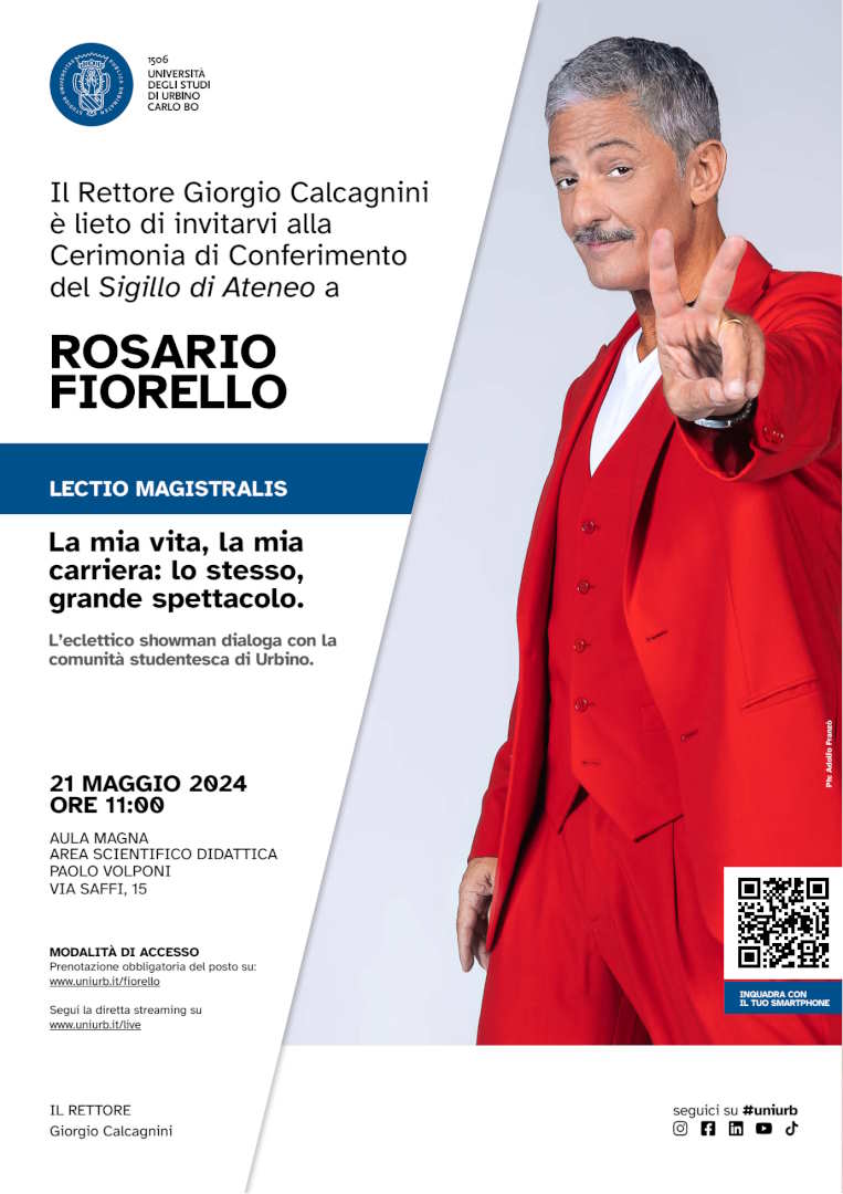 A Fiorello il Sigillo di Ateneo dell’UniUrb: “Pungente con garbo”