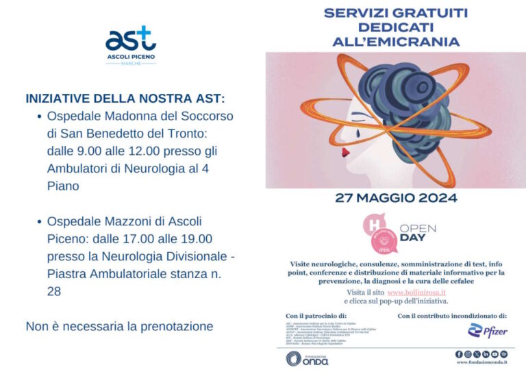 OPEN DAY DEDICATO ALL’EMICRANIA all’Uoc Neurologia Ast 5