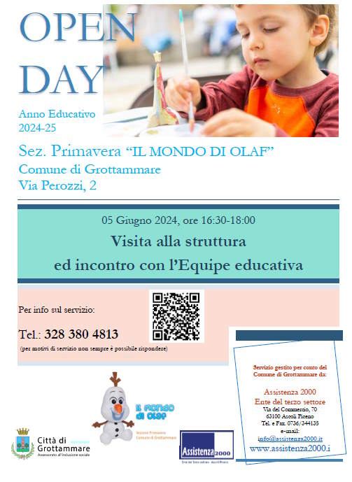“Il mondo di Olaf”, open day alla sezione Primavera
