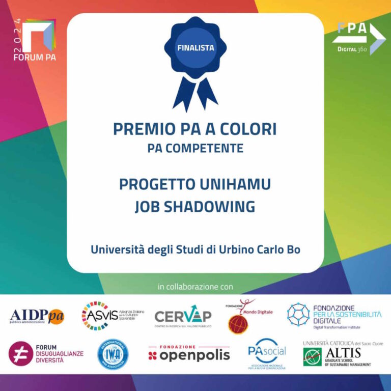Il progetto “Job Shadowing” tra i finalisti del Premio PA a Colori di Forum PA 2024