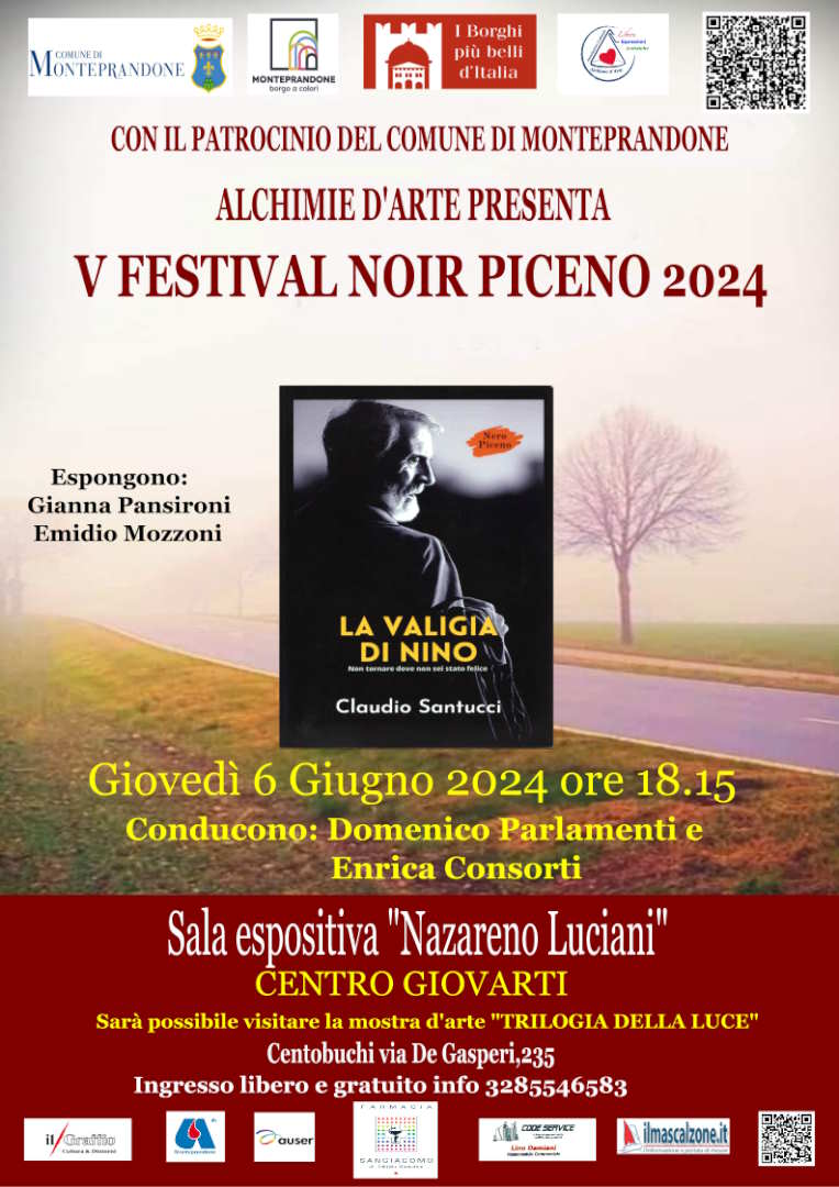 Claudio Santucci, “La valigia di Nino” al V Festival noir Piceno di Alchimie d’Arte