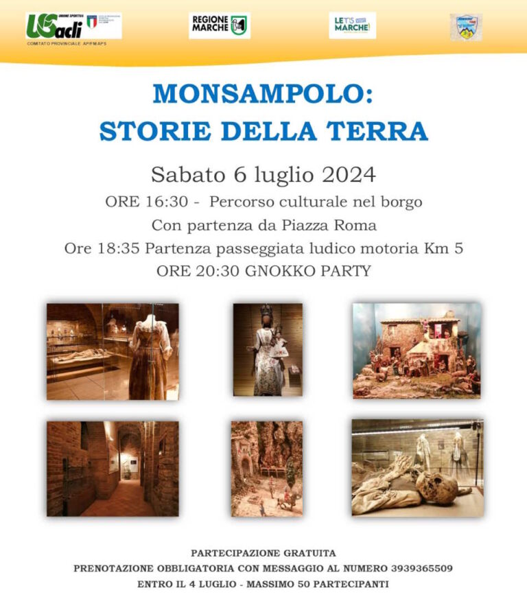 “Monsampolo: storie della terra”: il 6 luglio un percorso culturale nel borgo