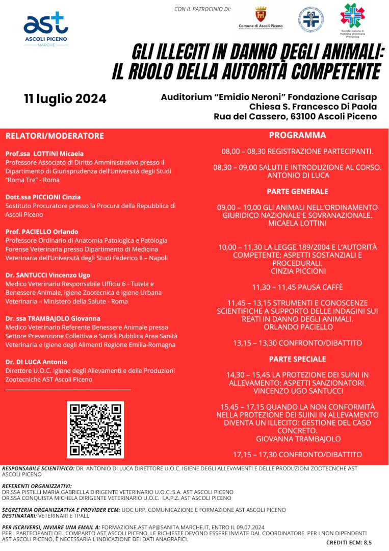 ‘GLI ILLECITI IN DANNO DEGLI ANIMALI: IL RUOLO DELLA AUTORITA’ COMPETENTE’ ALL’AST 5