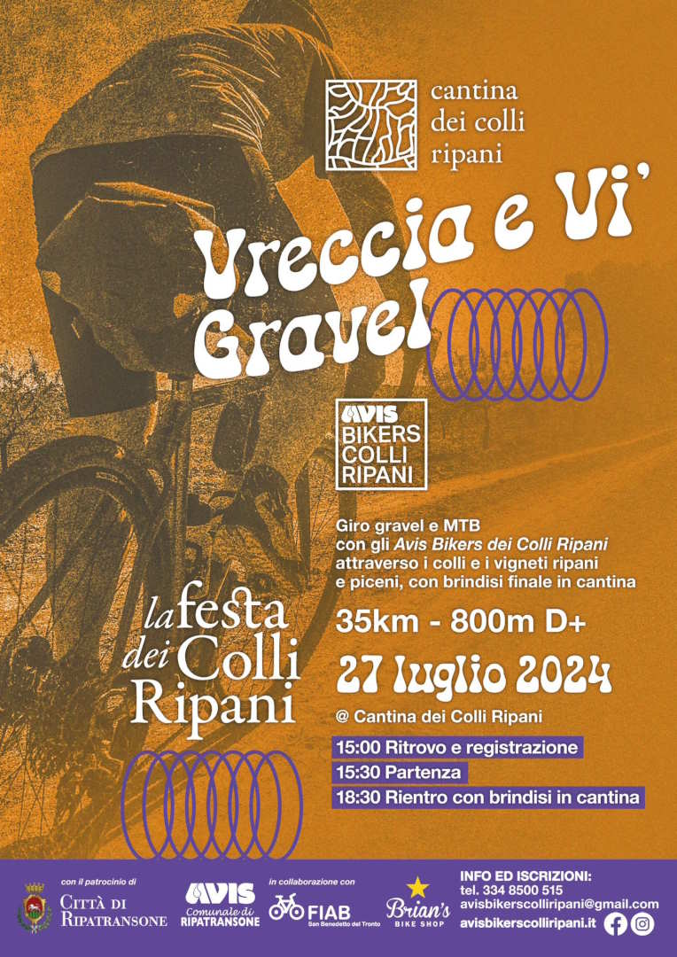 Avis Bikers dei Colli Ripani: Vreccia e Vi’ Gravel – 27 luglio 2024