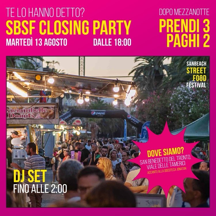 è San Beach Street Food Festival con Street Disco Experience