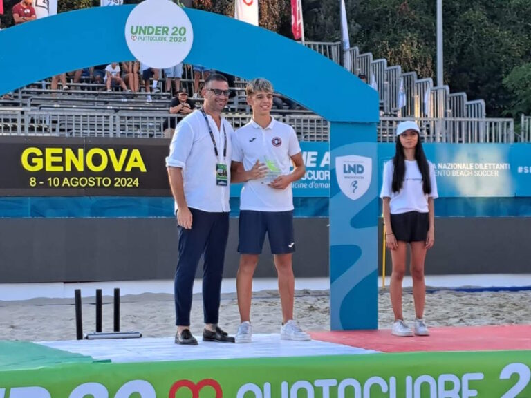 Nicolò Giordani premiato come miglior portiere del Campionato Under 20