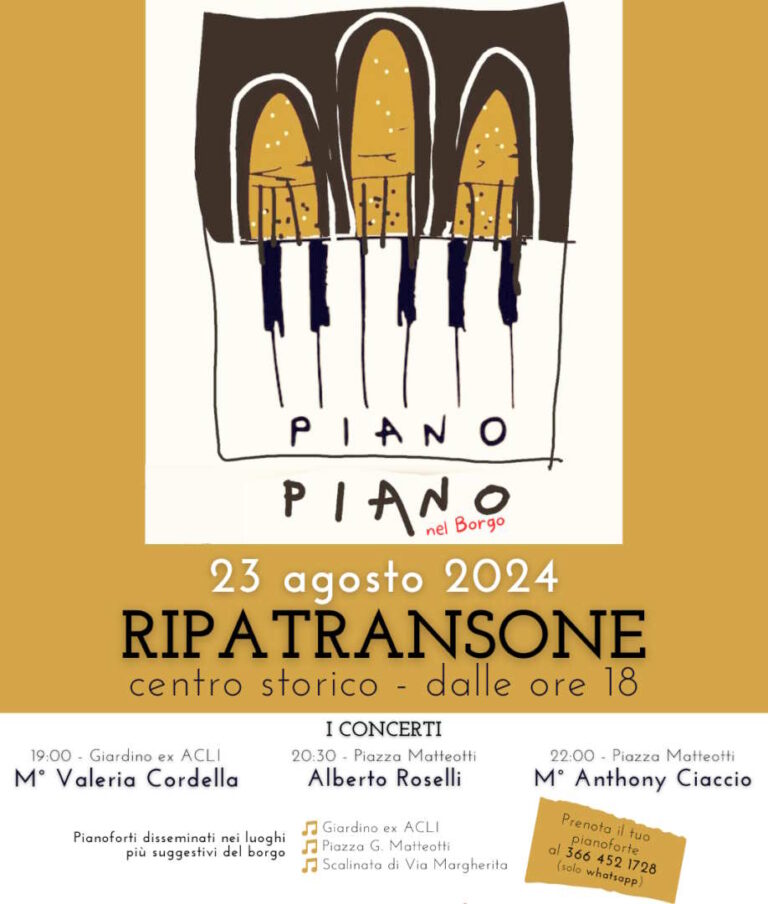 Ripatransone si riempie di musica con “Piano Piano nel Borgo”