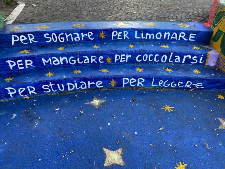 è la Pittura Viva di Katia e Leonard, lavori in corso alla rotonda comunale