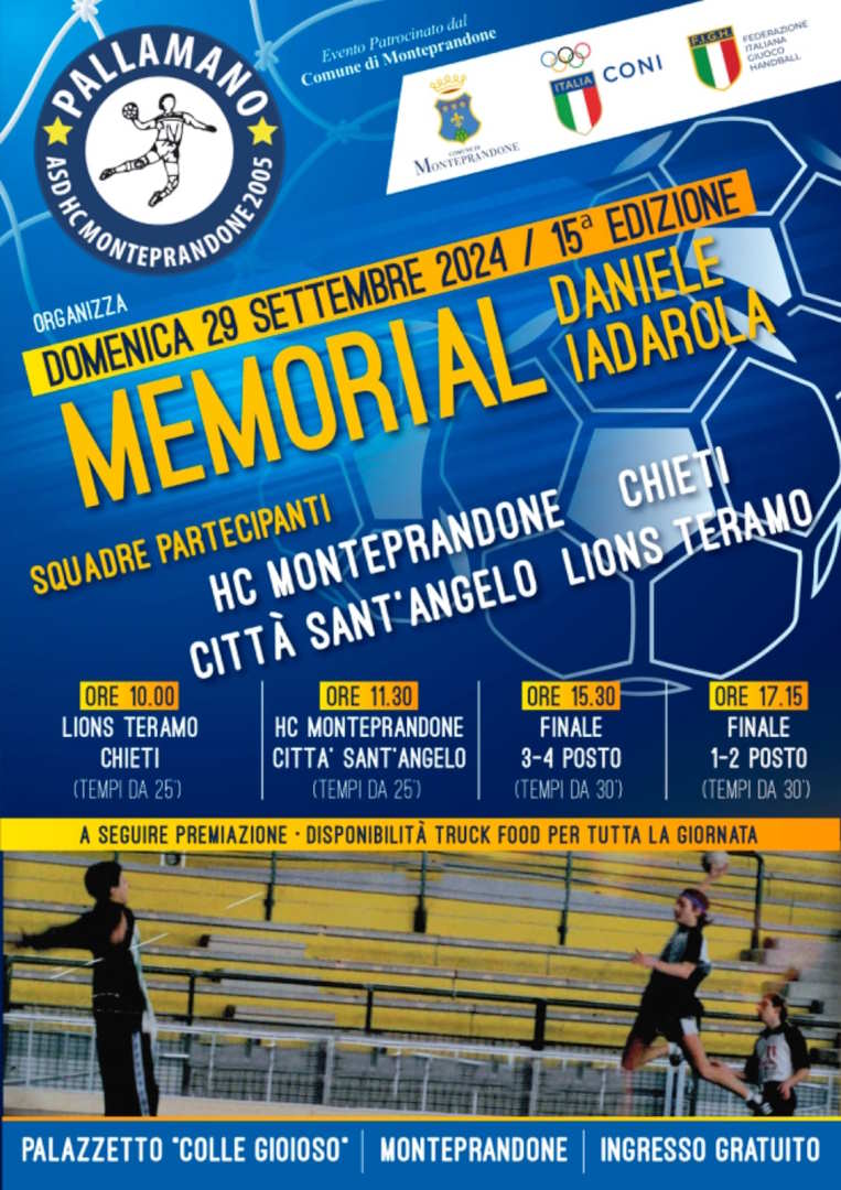 PallaMano, Memorial Iadarola: Domenica al Colle Gioioso la 15a edizione