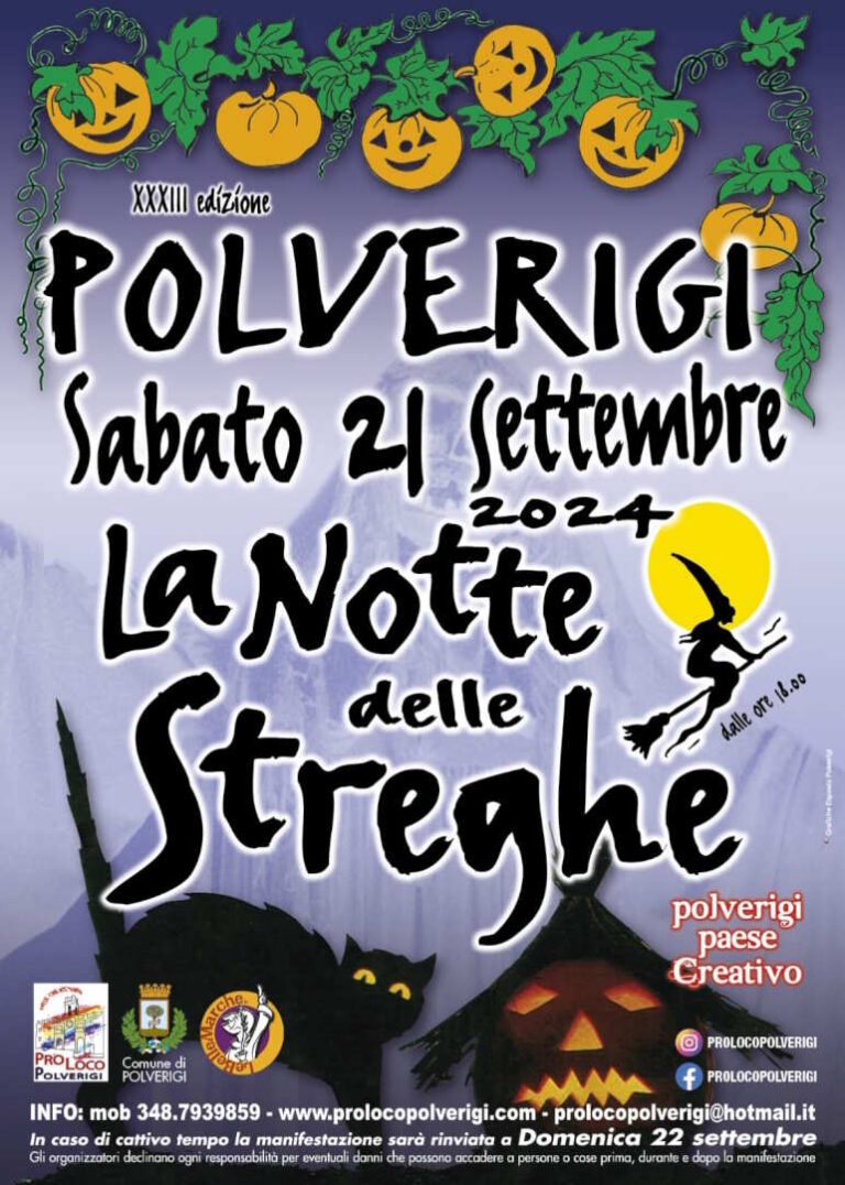 è la 33a Notte delle Streghe di Polverigi