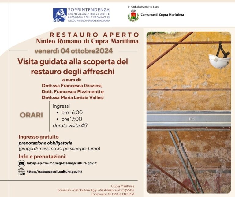 AL VIA LA SECONDA GIORNATA DI RESTAURO APERTO