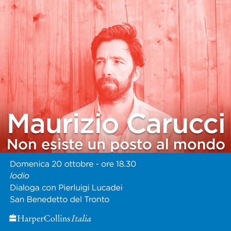 Maurizio Carucci da Iodio per presentare il suo esordio letterario