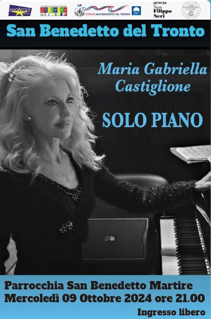 Maria Gabriella Castiglione, “SOLO PIANO” nella chiesa di San Benedetto Martire