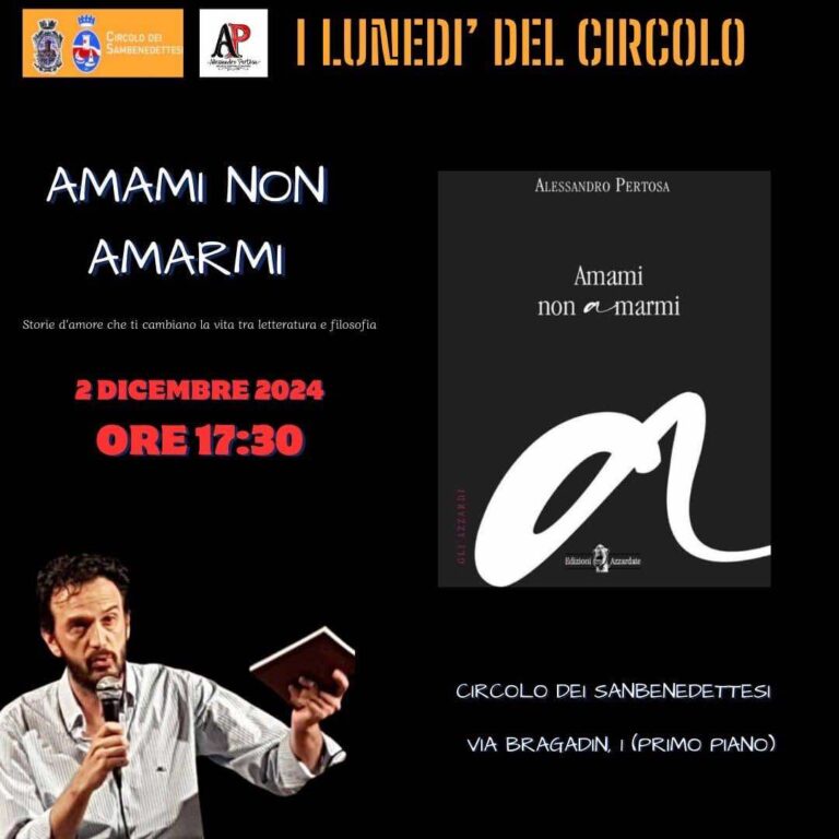 I Lunedì del Circolo continuano con Alessandro Pertosa