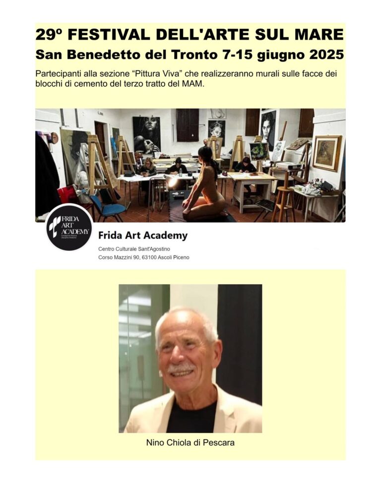 Verso il 29° Festival dell’Arte sul Mare 07 -:- 15 giugno 2025