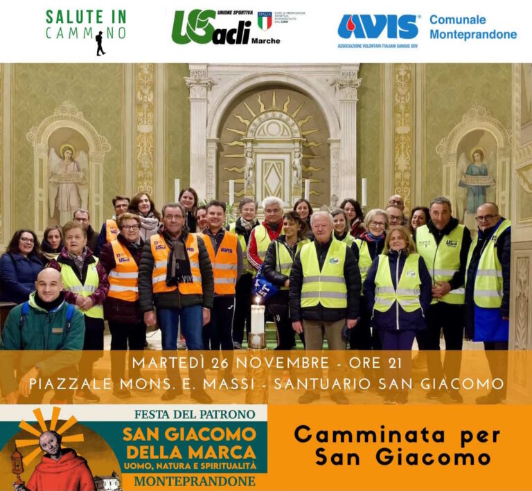 Martedì 26 novembre alle 21 la “Camminata per San Giacomo”