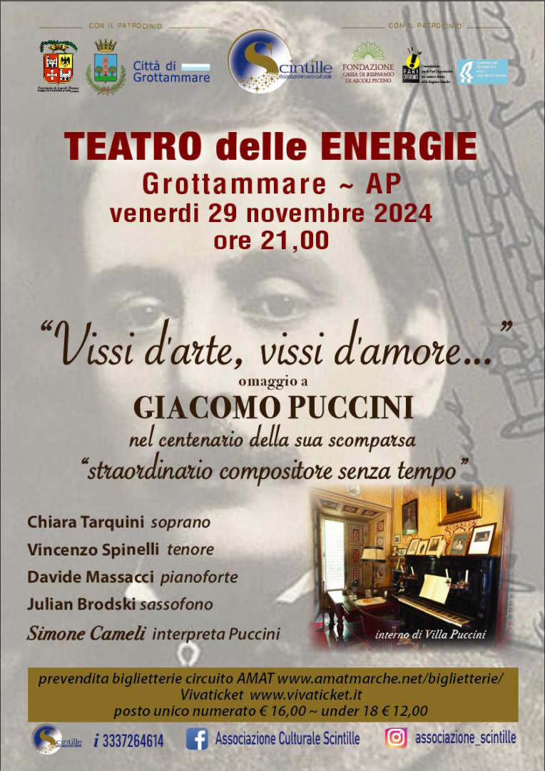 Vissi d’arte, vissi d’amore… omaggio a Giacomo Puccini