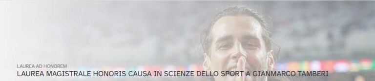 UniUrb laurea Gianmarco Tamberi in Scienze dello Sport