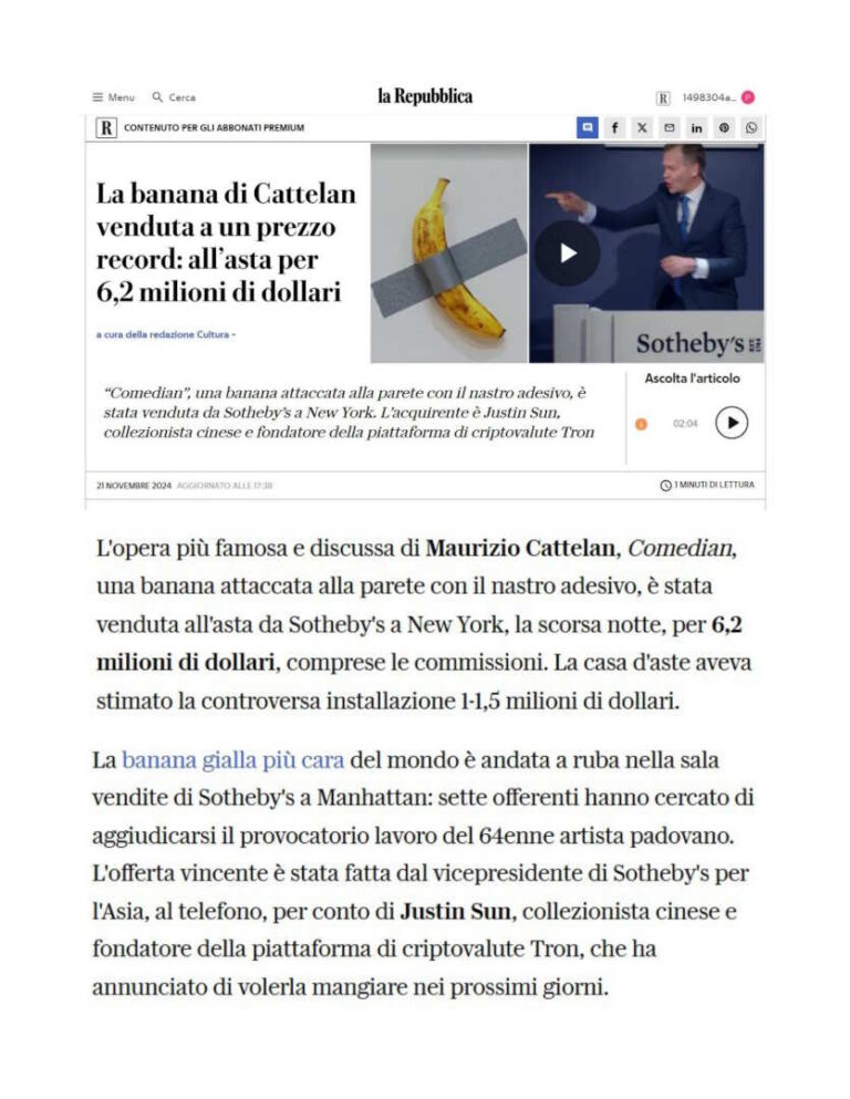 è la Banana di Cattelan