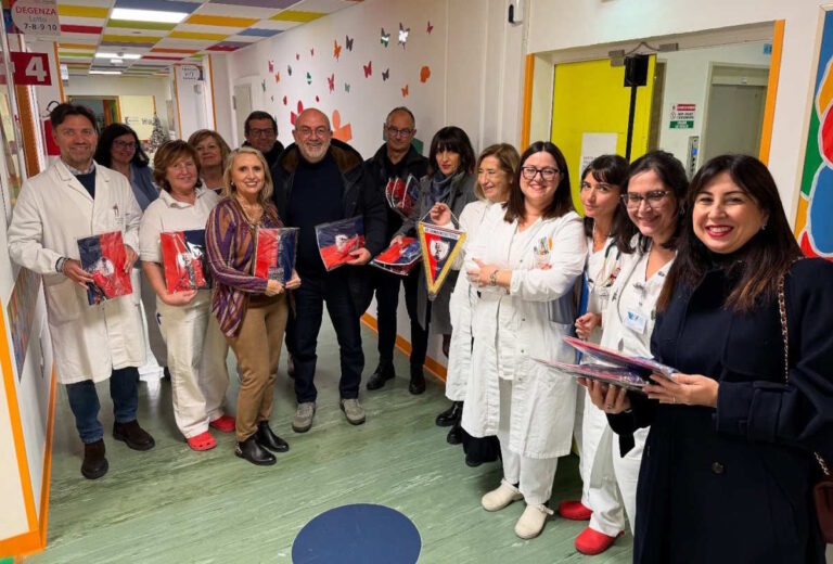 La Samb in Pediatria del Madonna del Soccorso per i tradizionali omaggi ai piccoli degenti