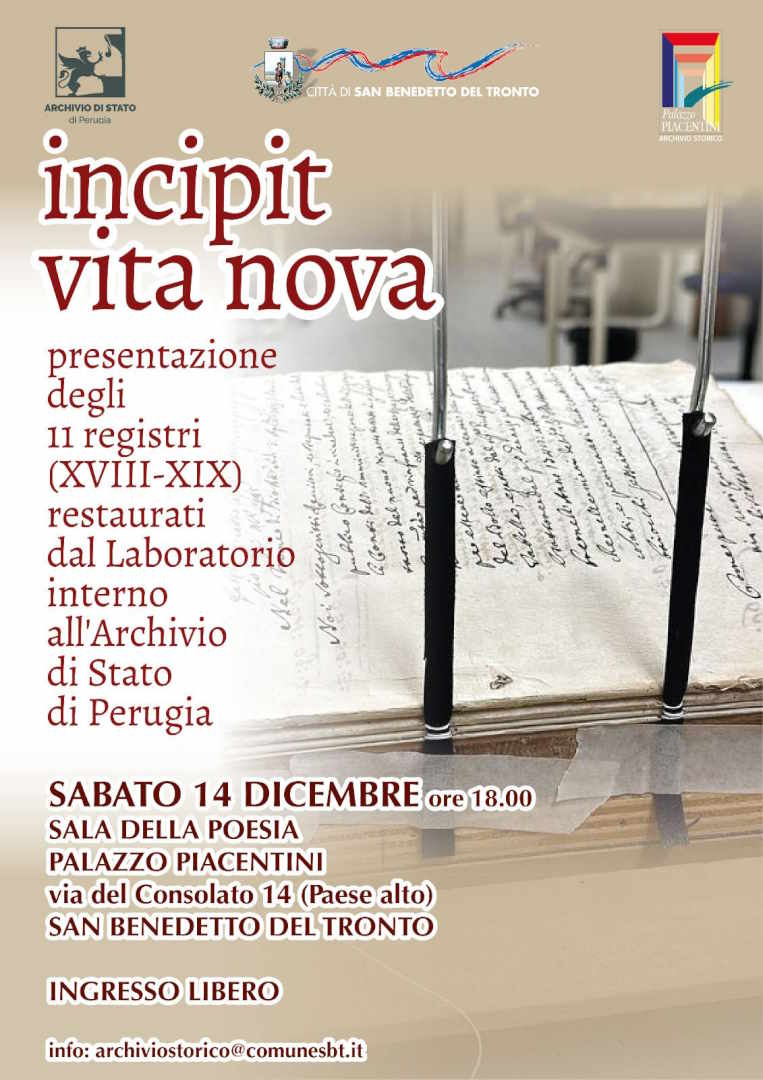  Restaurati undici registri della “Comunità di San Benedetto”