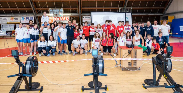 La Lega Navale Italiana di San Benedetto del Tronto a Pesaro per i Tricolori di Indoor Rowing
